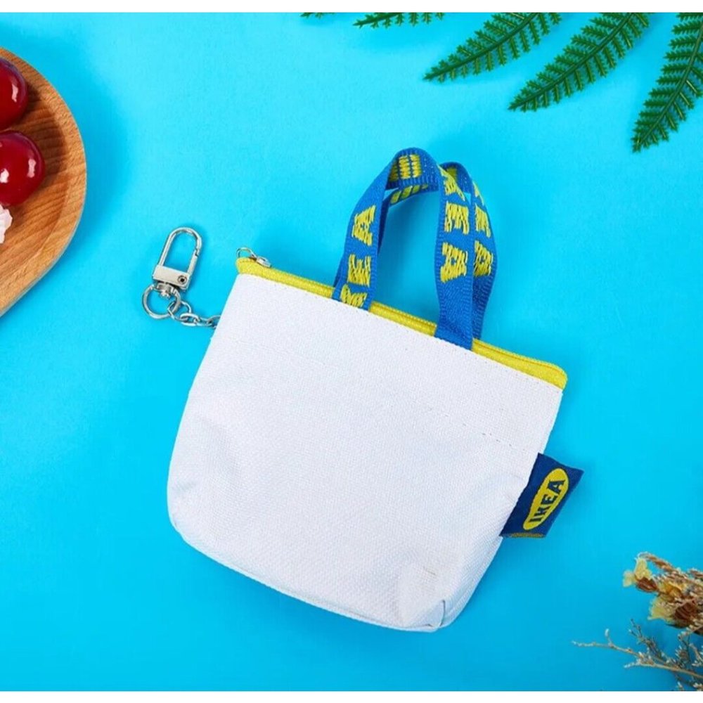Women Ikea Fashion Coin Purse Mini Wallet Money Pouch Keyring Card Holder White